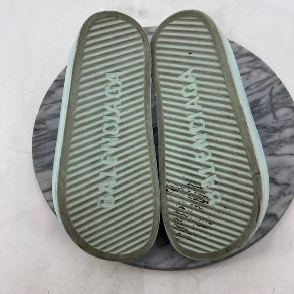 Balenciaga Womens 6 Sandals Chunky Rubber Slip On Slides Platform Minty Burst - Picture 11 of 13